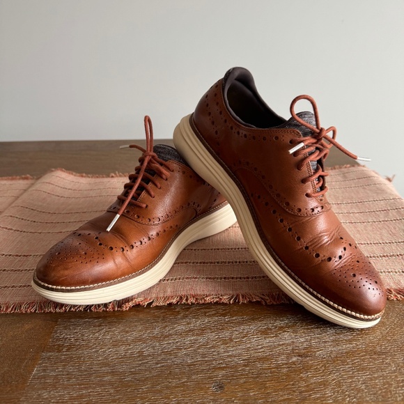 Cole Haan Original Grand Ultra Wingtip Oxfords Brown 9.5M - Picture 2 of 13